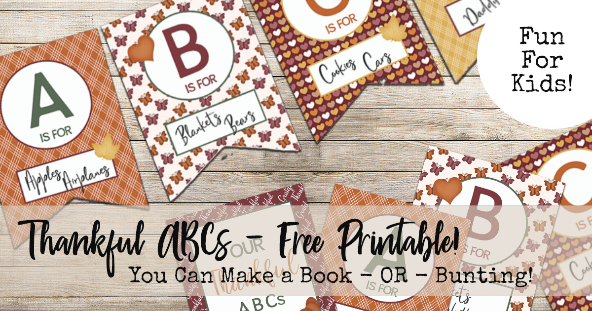 Thankful ABCs - Free Printable | More Like Grace